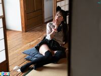 Ria Kurumi - Cat ear schoolgirl masturbation - Cospuri 0301